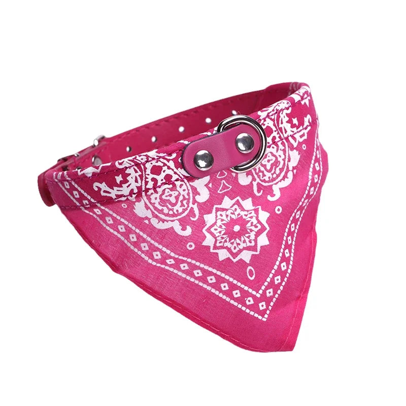 PU Cat Dog Collar with Scarf for Small Medium Dogs Chihuahua Corgi Puppy Adjustable Collars Pet Supplies Accesorios Para Perros